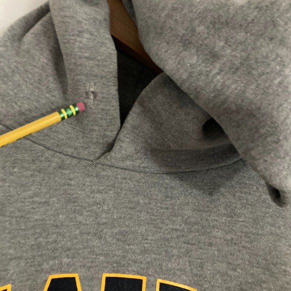 Vtg Russell Navy Academy Annapolis Hoodie Size S Pullover Sweater Spellout - Picture 5 of 9